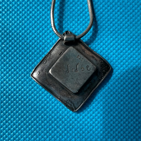 Vintage Didae Sterling Silver Opal Necklace - Picture 4 of 4